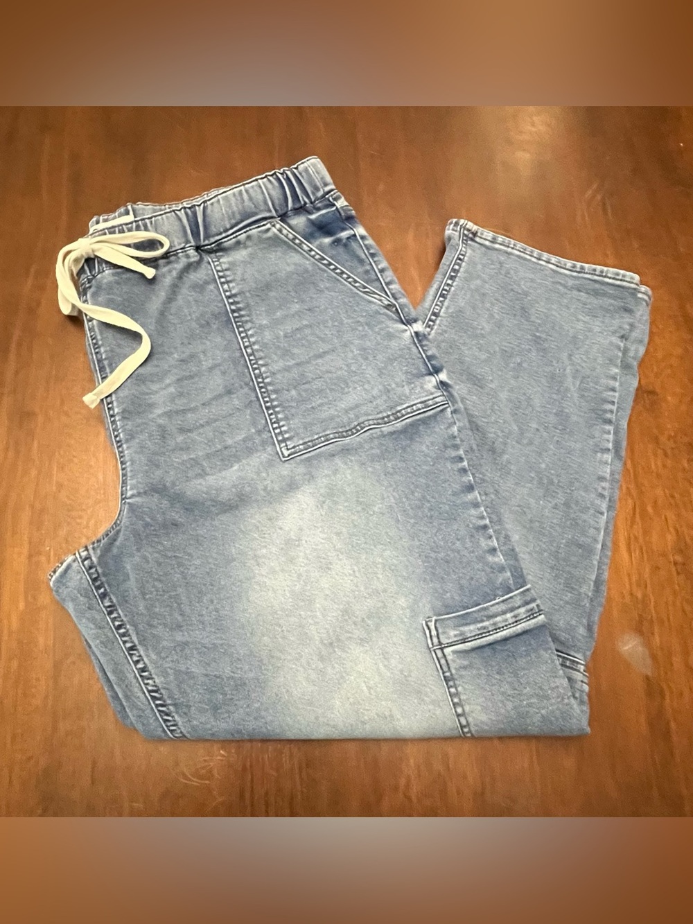 NWOT - Juniors' Plus Size SO® High-Rise Straight Cargo Jeans - 1X
